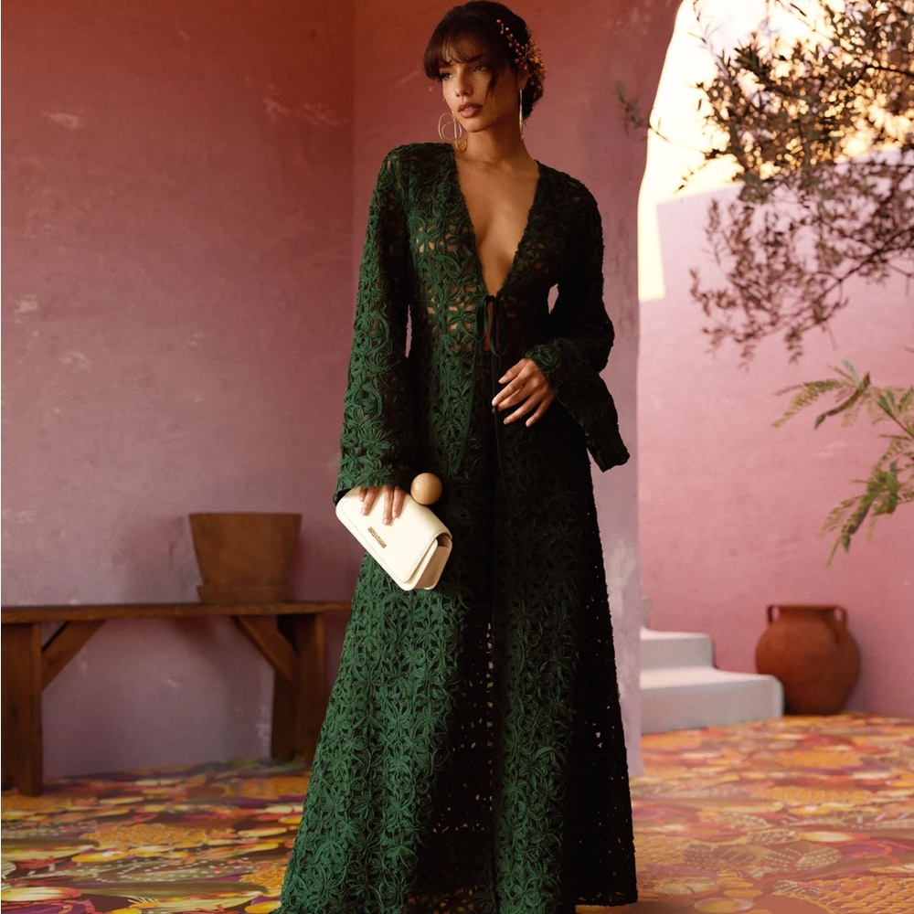 Elegant Green Lace Maxi Komodo Set